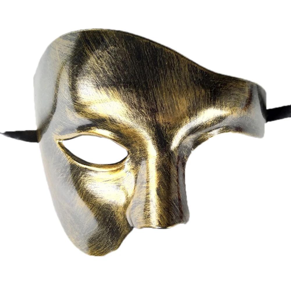 Halloween Carnival Half Face Phantom Cosplay Mask Women/Men Antique Phantom of The Opera Ball Party Bar Nightclub 2022 New