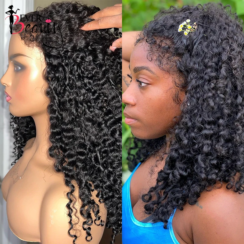 Deep Curly Lace Front Human Hair Wigs For Women 13x4 Lace Closure Wigs With Curly Baby Hair Human Hair Brazilian Virgin Hair