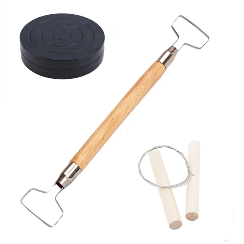 

DIY Art Clay Pottery Tool Clay Sculpting Tool Kit Pottery & Ceramics Wooden Handle Modeling Clay Square Ribbon Tools