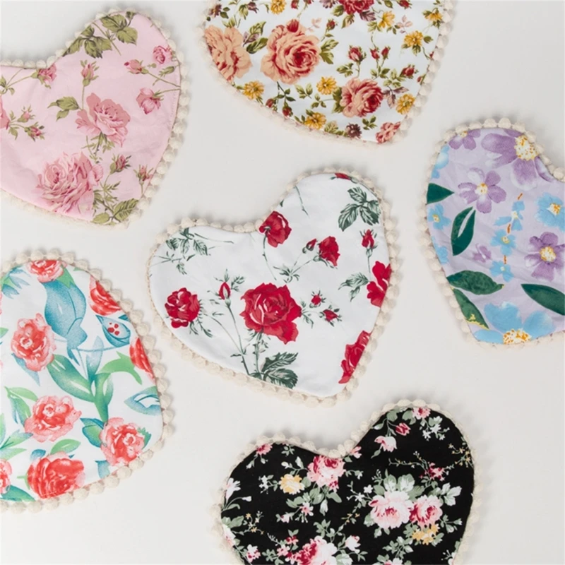 

Colorful Baby Bibs with Headband Newborn Saliva Towel with Floral Print Present