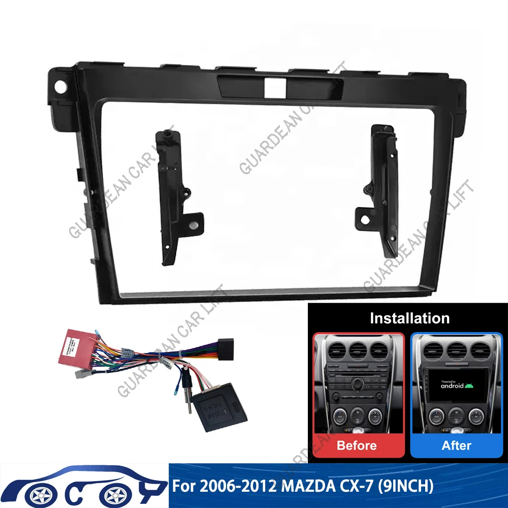 

For 2006-2012 MAZDA CX-7 (9INCH) Car Radio Fascias Android MP5 GPS Player Panel Frame 2 Din Head Unit Stereo Dash Board Cover Tr