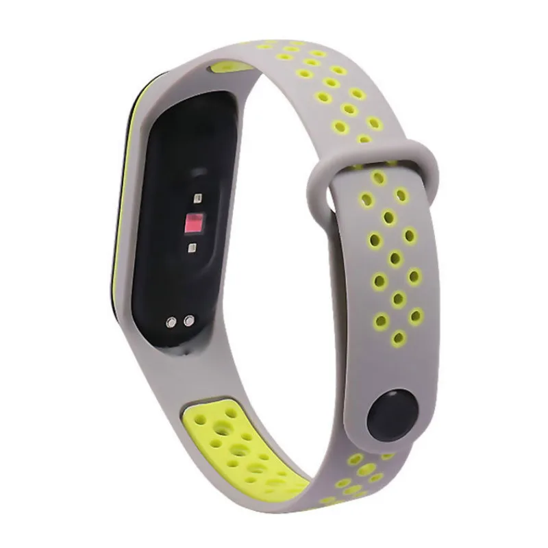 Силиконовый ремешок для Xiaomi Mi Band 6 5 4 3 спортивный дышащий сменный Браслет с