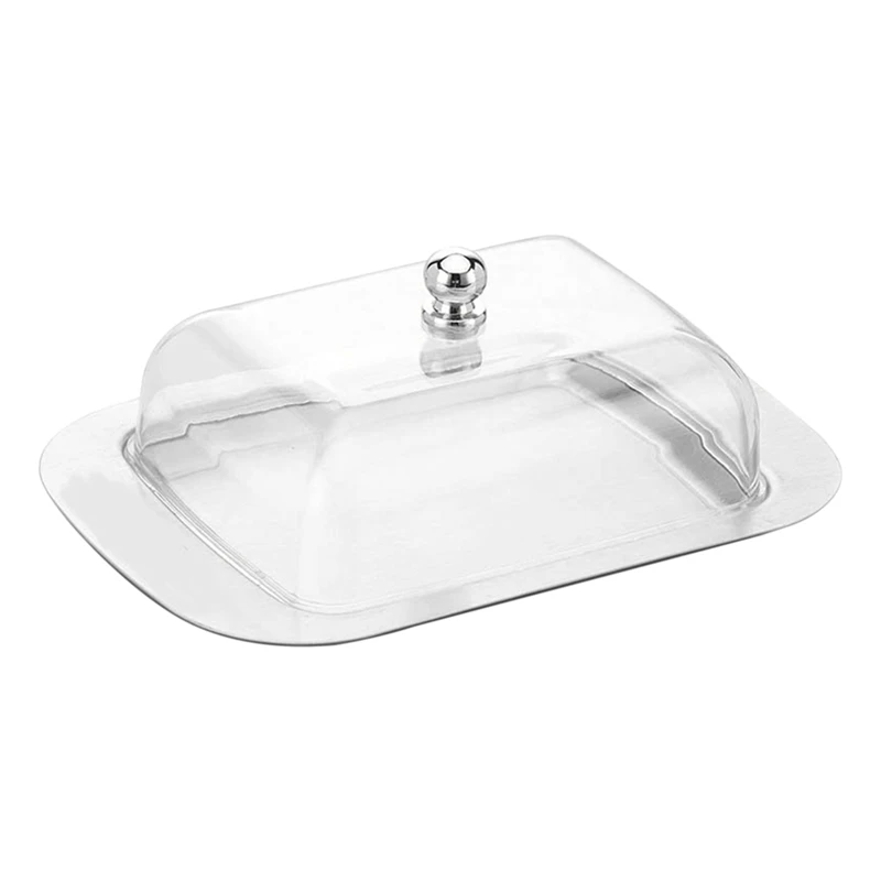 

Transparent Lid Butter Container With Cover, Suitable For Countertops, Butter Holders, Suitable For Home Kitchen Decoration