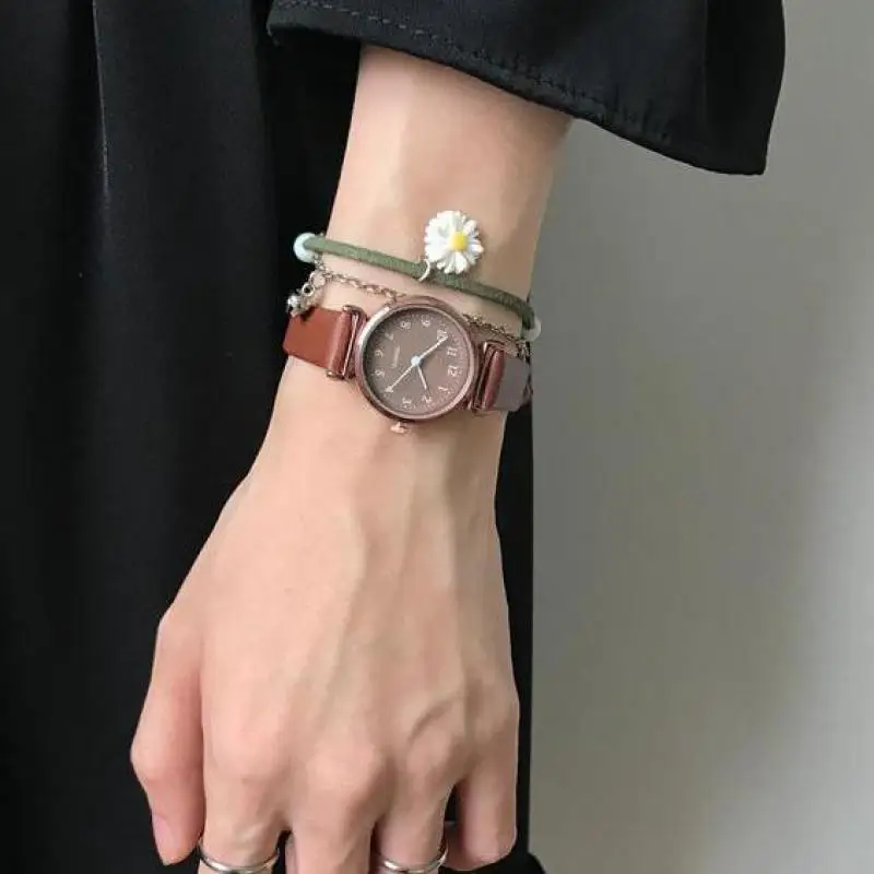 Роскошные Кварцевые наручные часы в стиле ретро с розовым золотым циферблатом