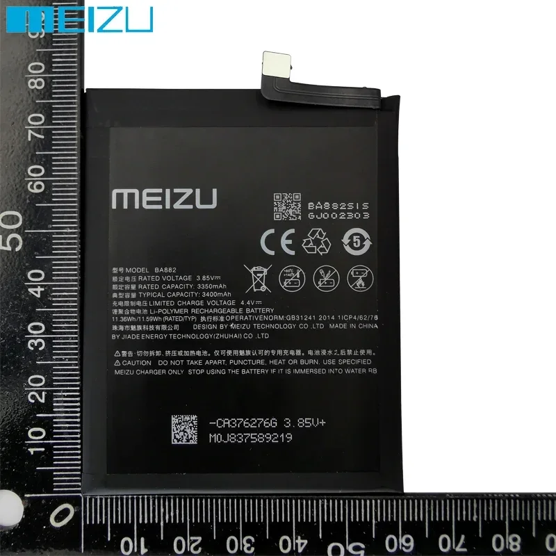 2024 100% оригинальный высококачественный аккумулятор 3400 мАч BA882 для Meizu 16 16TM 16TH Phone