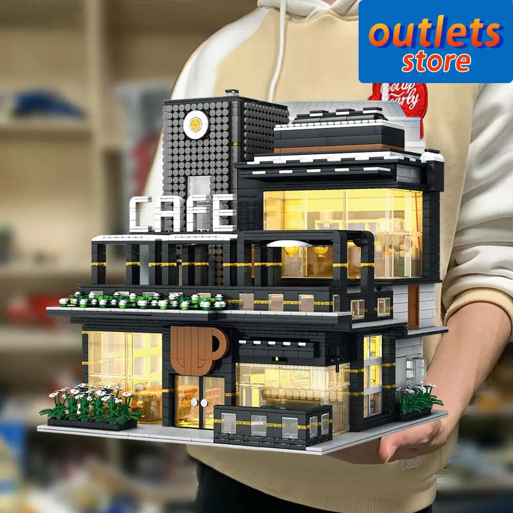 86007 креативный эксперт уличный вид угол кафе Bricktoria Grand Emporium Moc Модульные