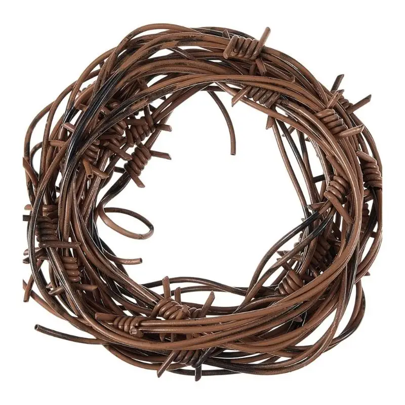 

Пластиковые ржавые украшения из колючей проволоки