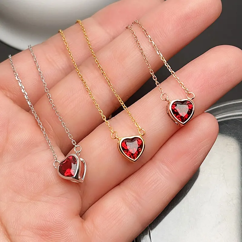 Лидер продаж серебряная подвеска с гранатом 925 пробы 6 мм для повседневной носки