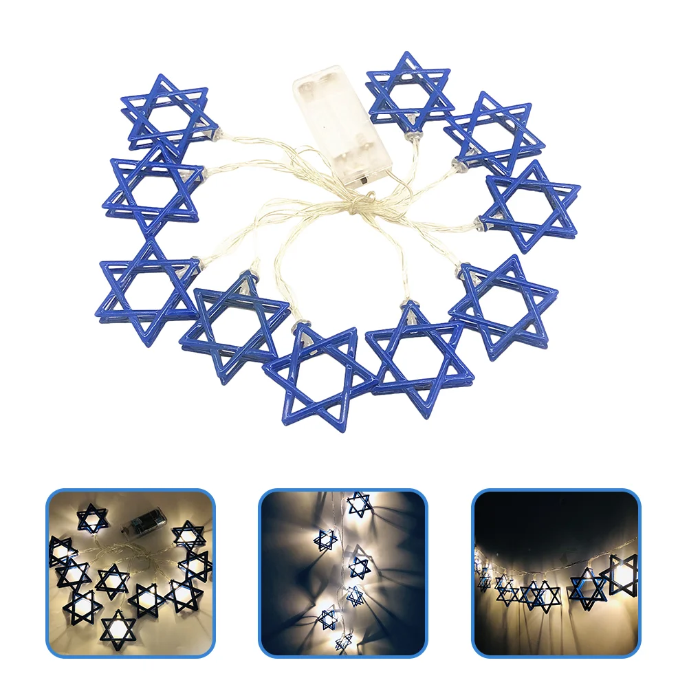 

Six Pointed Star String String Lights Hanukkah Decorations Hanukkah String Star of David String