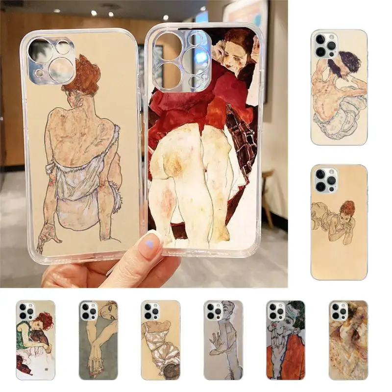 

Egon Schiele Phone Case For Iphone 7 8 Plus X Xr Xs 11 12 13 Se2020 Mini Mobile Iphones 14 Pro Max Case