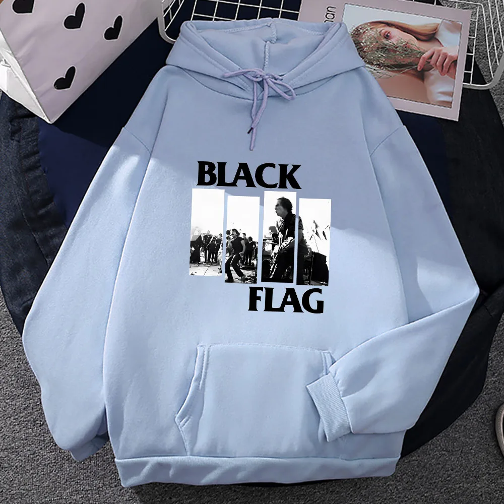 

Punk Rock Band Black Flag Graphic Hoodies Street Funko Pop Male Sweatshirts Vintage Casual Pullover Autumn Fleece Hooded Clothes