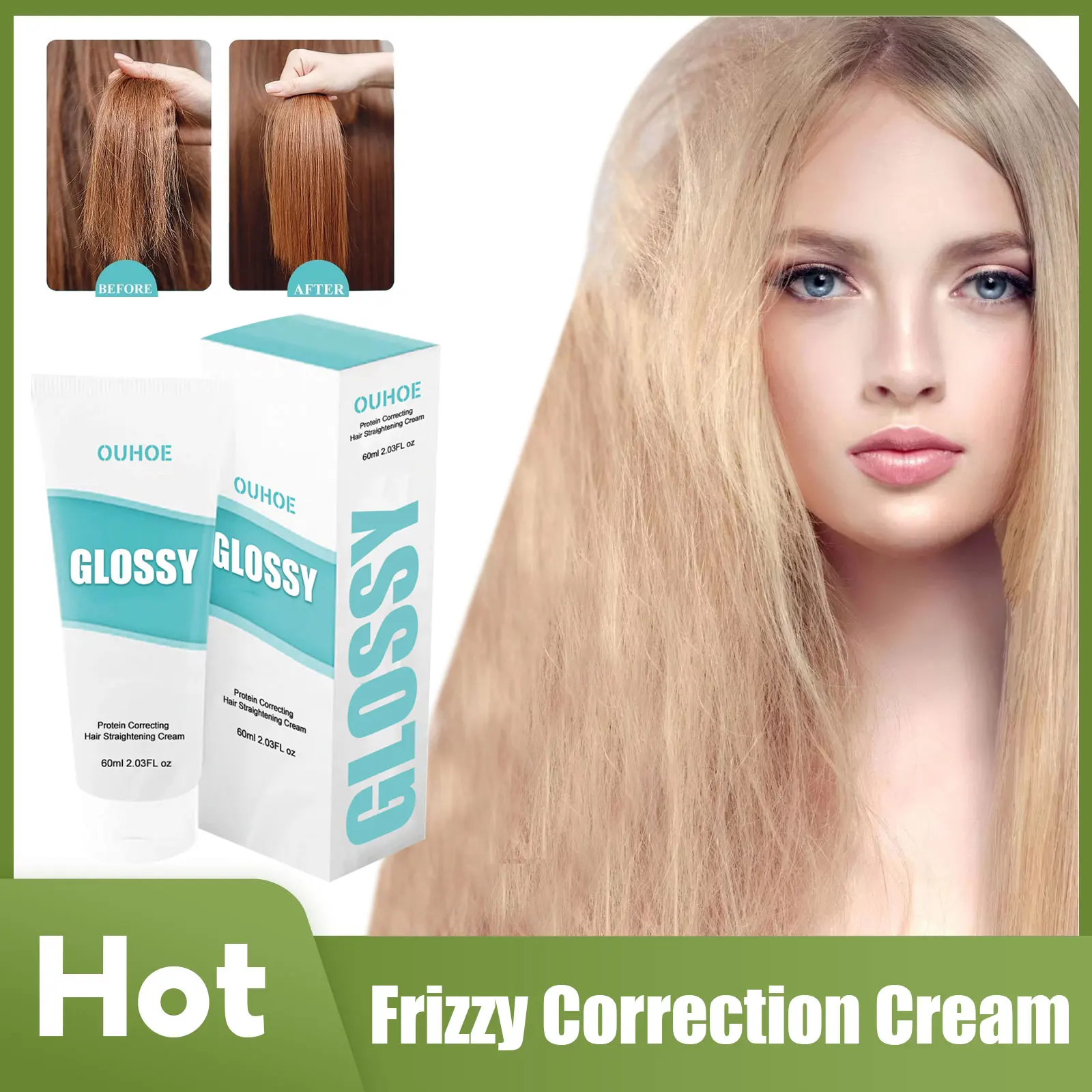 

Hair Straightening Cream Nourishing Faster Smoothing Silk Gloss Curly Hair Protein Correcting Repairs Hair Damaged Treatment