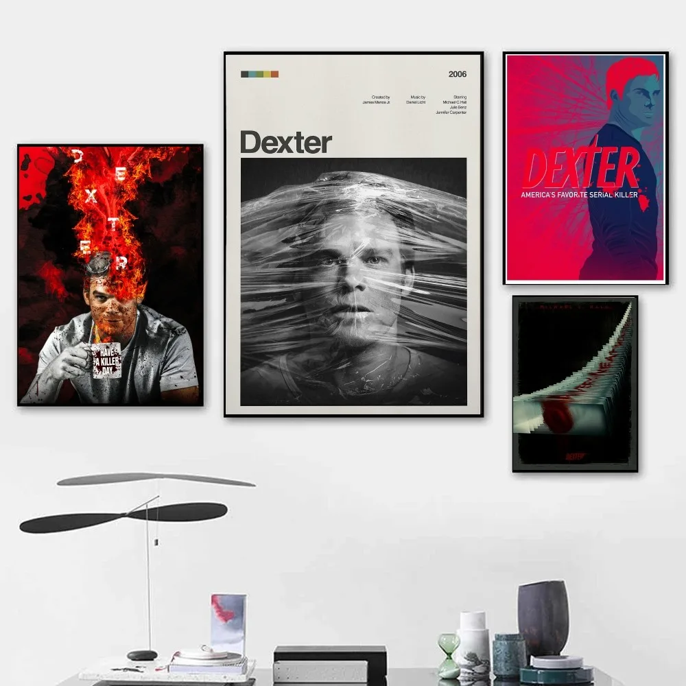 TV Dexter Poster Kraft Paper Vintage Wall Art Painting Study Aesthetic Small Size Stickers