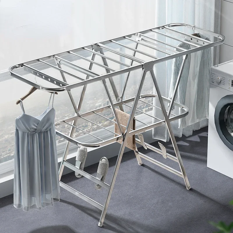 Складная вешалка для одежды – балконная сушилка бытовая одеял компактная