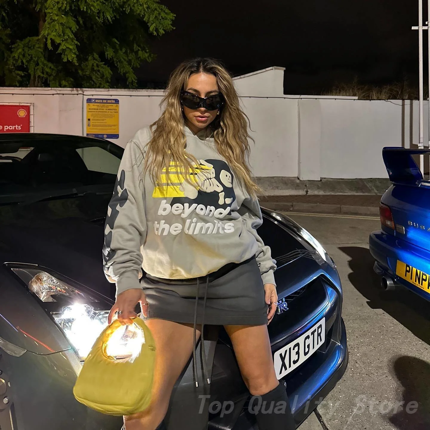 

Толстовка Женская в стиле Харадзюку, свитшот с пышным принтом, уличная одежда оверсайз, серый топ, одежда для пар, Y2k, с хлопковой подкладкой