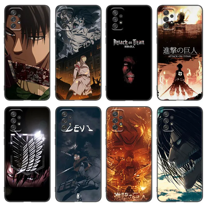 Anime Attack On Titan Phone Case For Samsung Galaxy A21 A30 A50 A52 S A13 A22 A32 4G A23 A33 A53 A73 5G A12 A31 A51 A70 A71 A72