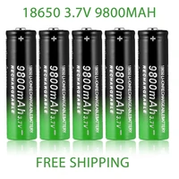 new 18650 li ion battery 9800mah rechargeable battery 3 7v for led flashlight flashlight or electronic devices battery