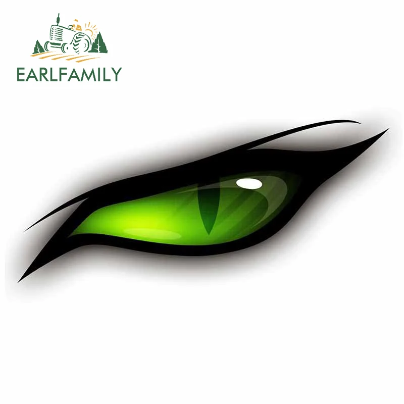 

EARLFAMILY 13 см x 5,9 см для зеленых глаз автомобильные наклейки для ноутбука устойчивые к царапинам водостойкие наклейки для фургона виниловая автомобильная пленка с окклюзией и царапинами