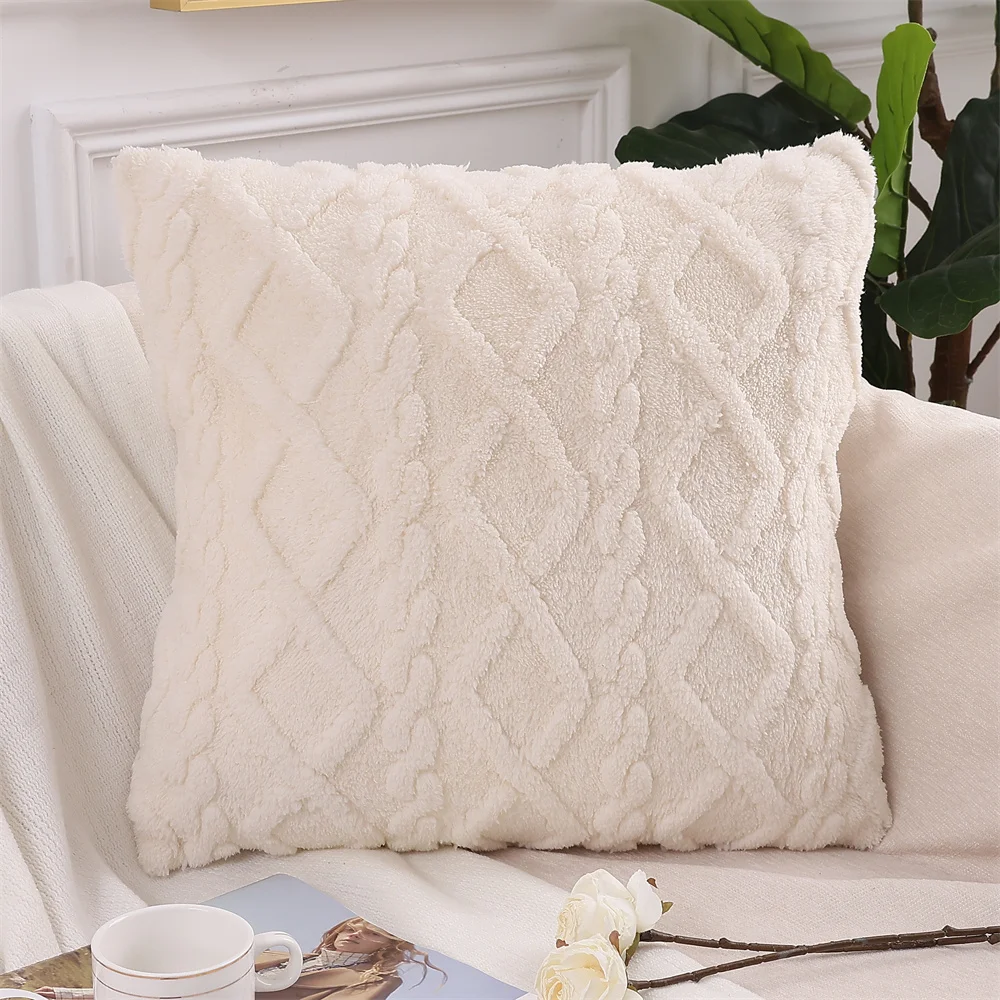 

Вязаная плюшевая наволочка Olanly Twist 45x45
