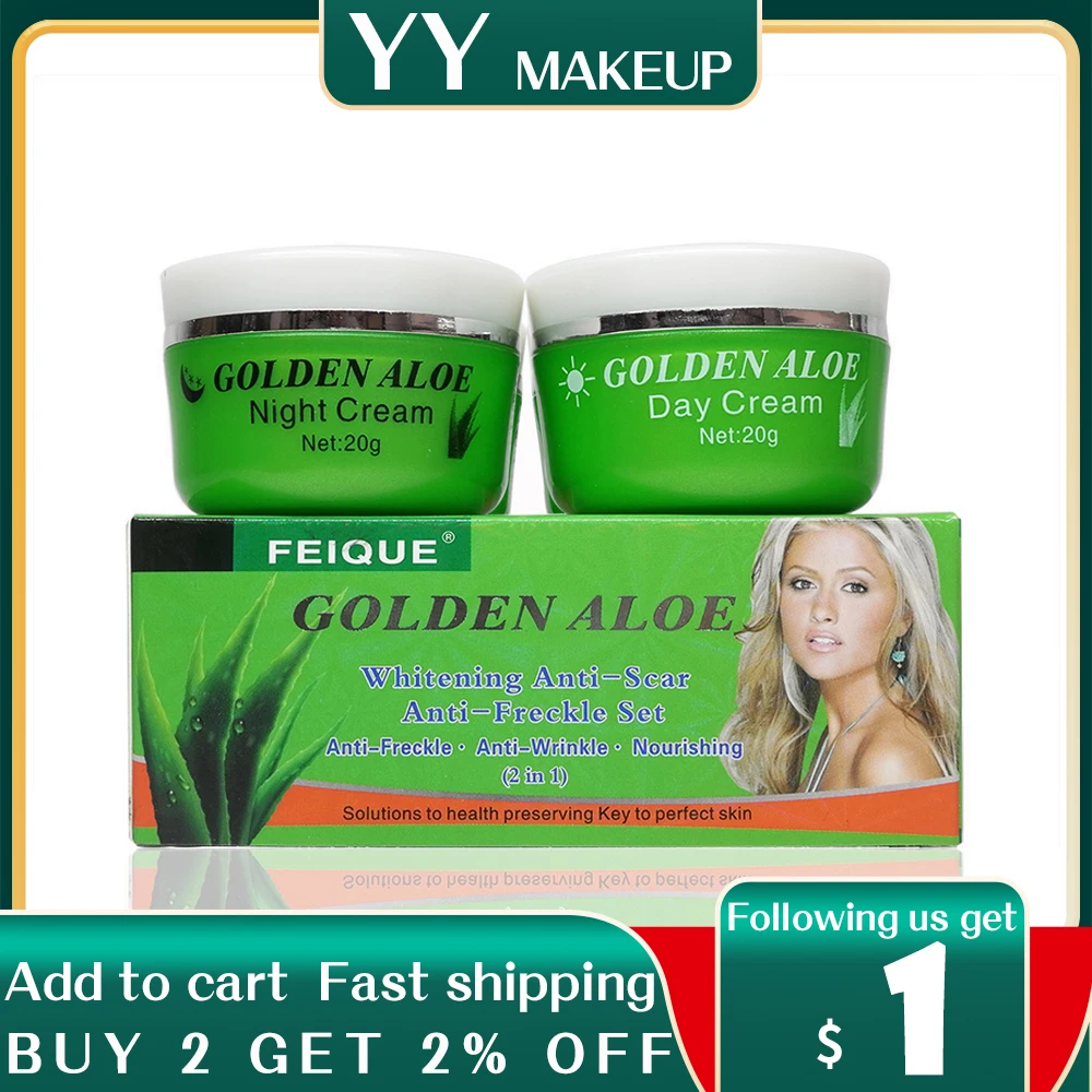 golden aloe whitening anti-scar and anti -freckle nourishing day cream+night cream