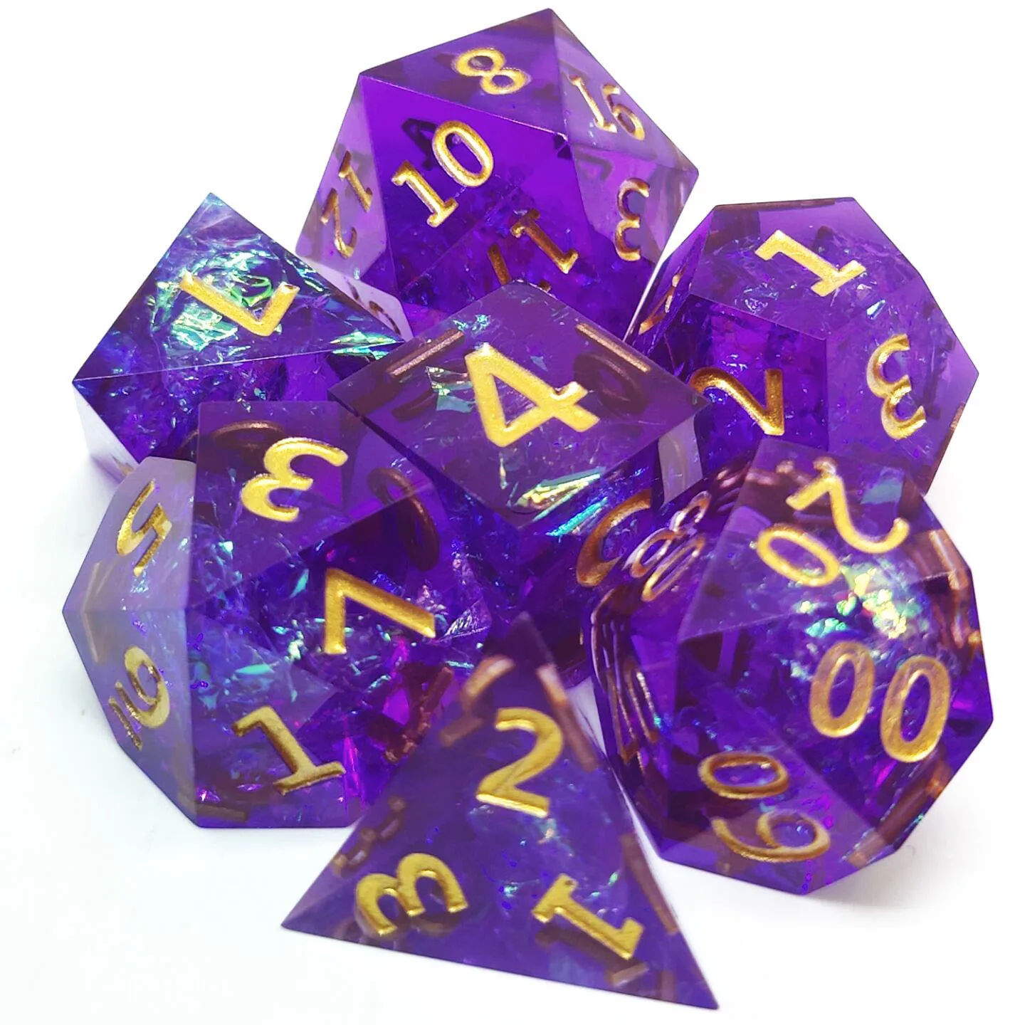 Полигедрические игральные кости TRPG DND Games 7 шт./компл. D4 D6 D8 D10 D12 D20 Multi Sides для настольной игры