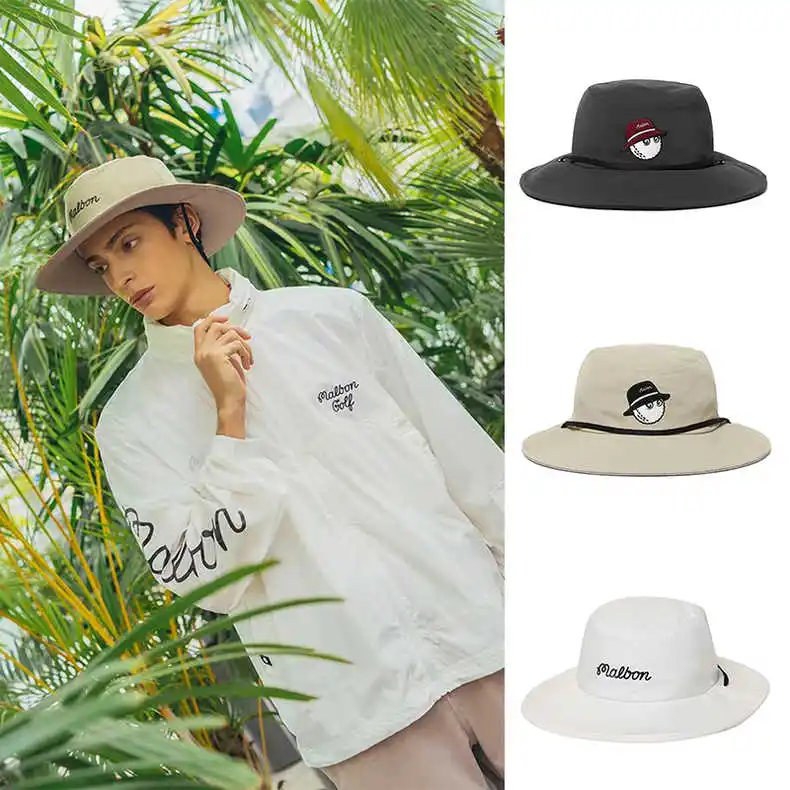

Golf cap for men and women General sunshade Fisherman's hat Versatile big hat Sunscreen with wind rope