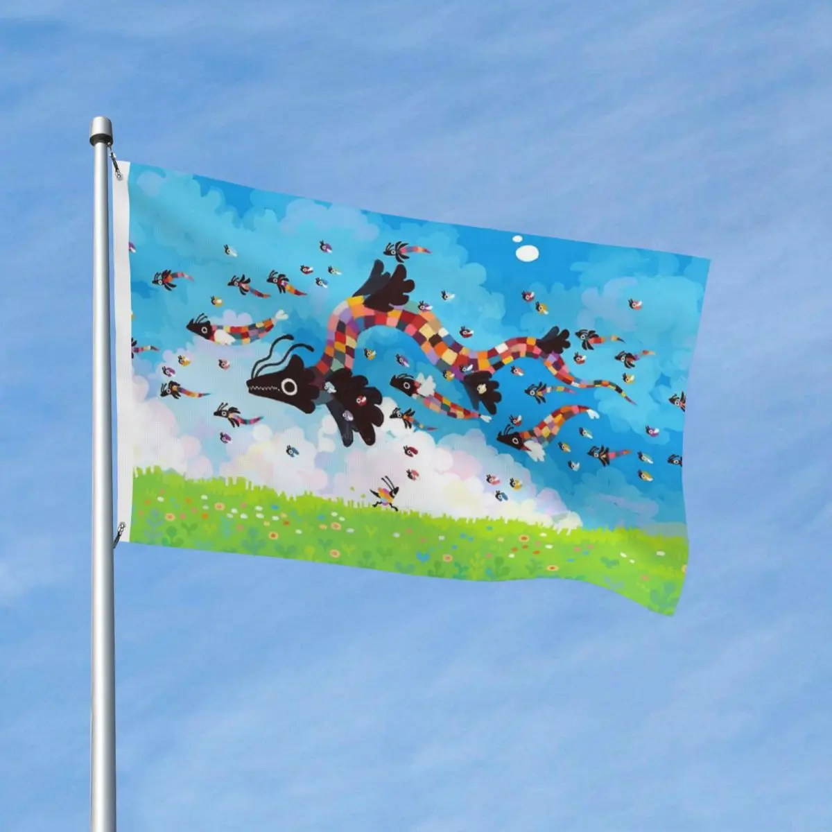 

Big Flock Flag Decor Vintage Outdoor Lawn Fade Resistant Drapey Bright