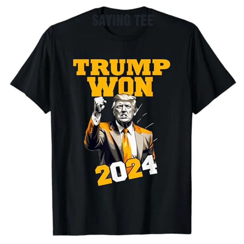 Donald Trump Won 2024 Election Inauguration Men Women T-Shirt Short Sleeve Blouses Graphic Outfit Y2k Top Pro Saying Tee