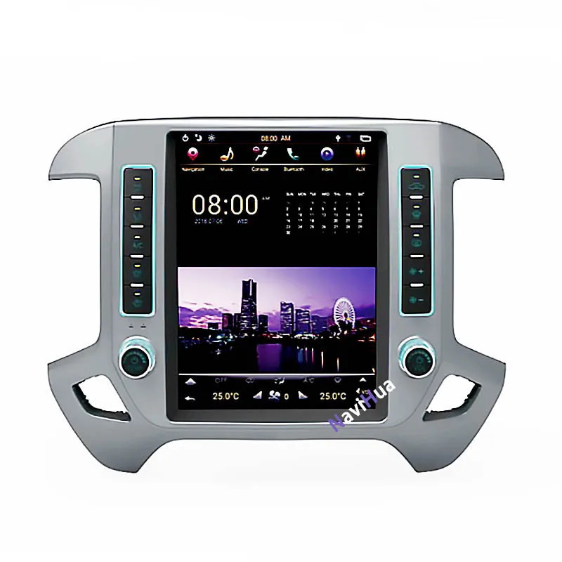 

12.1" Vertical Screen Tesla Style Car DVD player Radio For Chevrolet Silverado GMC Sierra chevy sylverado 2018 GPS Navigation