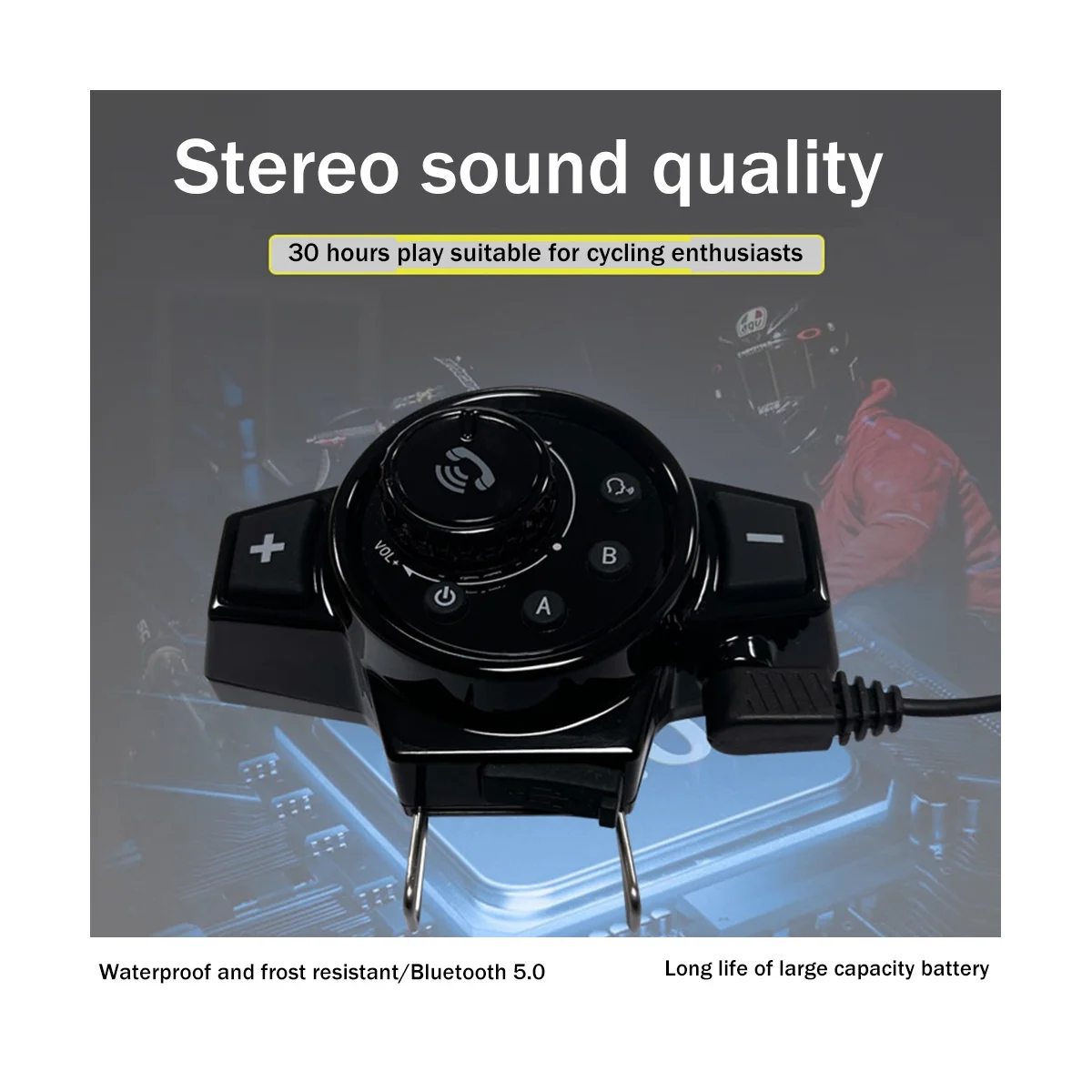 

Мотоциклетная гарнитура, шлем Bluetooth 5,0, беспроводные наушники, музыкальная гарнитура, мотоциклетная велосипедная гарнитура для звонков