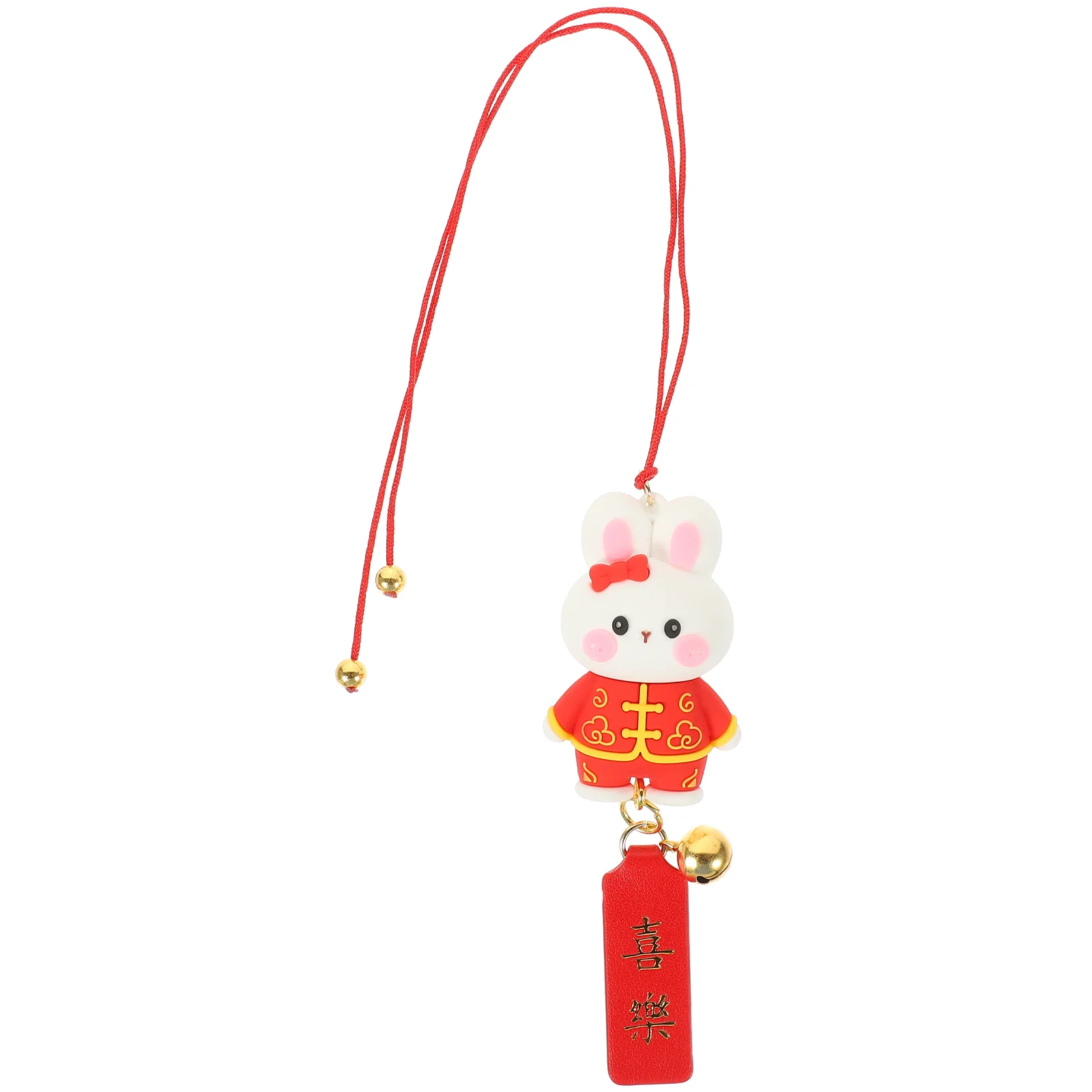 

Rabbit Pendants Pendant Year Bunny Car Zodiac Decor Ornament Easter Hanging Lucky New Keychain The Rearview Gift Souvenir Mirror