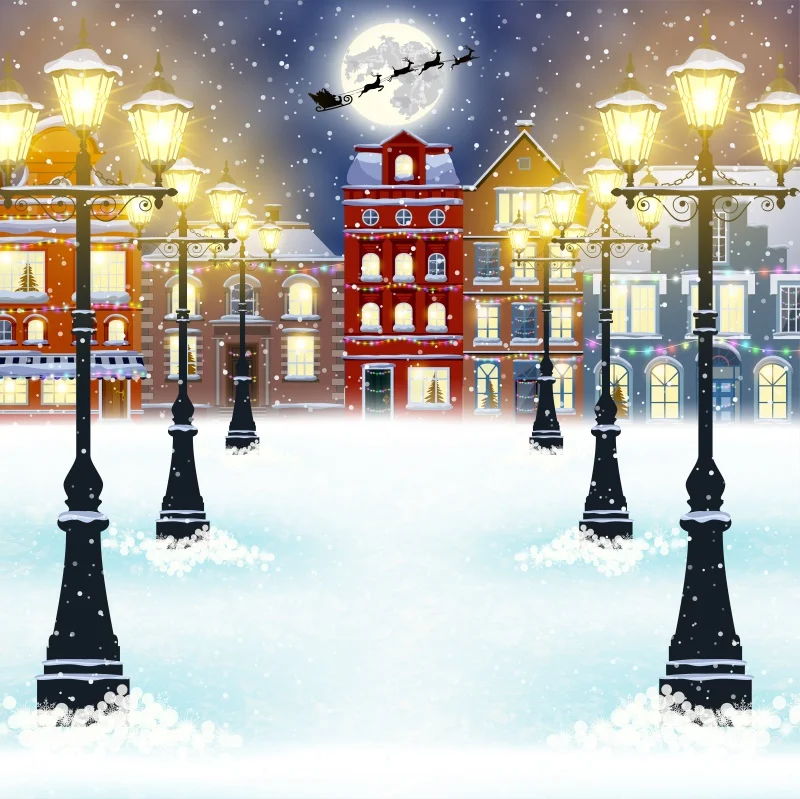 

Starry sky moon snow starry sky background photo booth photography background banner