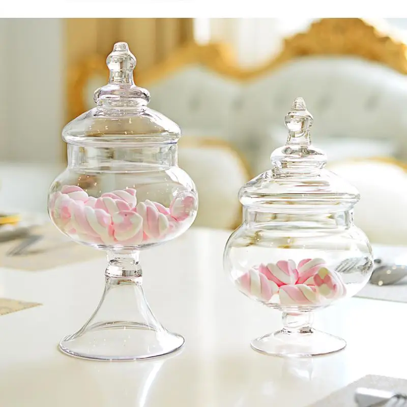 

Transparent Glass Bottle Glass Candy Jar Display Decorative Jars Storage Tank Decor Accessories Storage Bottle Food Container