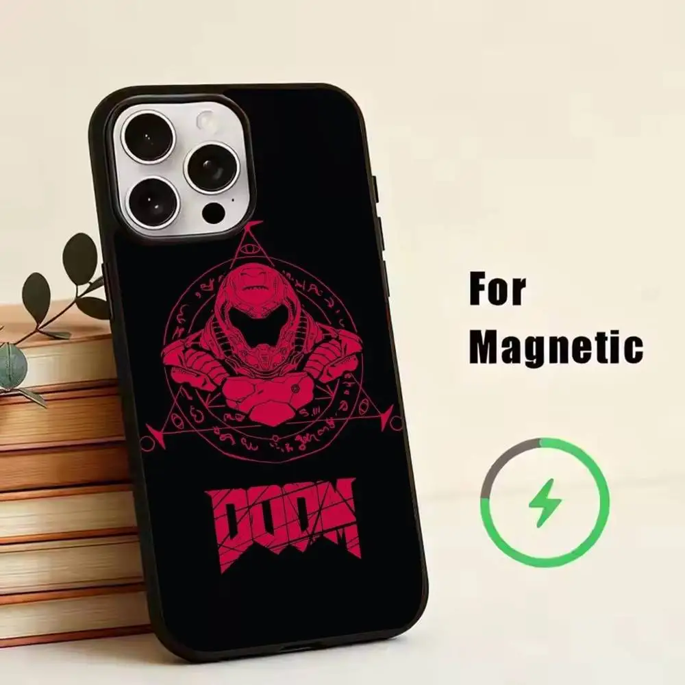 Чехол для телефона D-Doom Dark Ages Game для iPhone 11, 12, 13, 14, 15, 16, 17 Plus, Pro, Max с поддержкой беспроводной зарядки (art.: 3920dbd49489d) - 3920dbd49489d