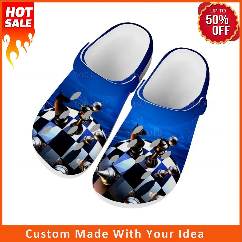 

Chess International Pop Home Clogs Custom Water Shoes Mens Womens Teenager Shoe Garden Clog Breathable Beach Hole Slippers White