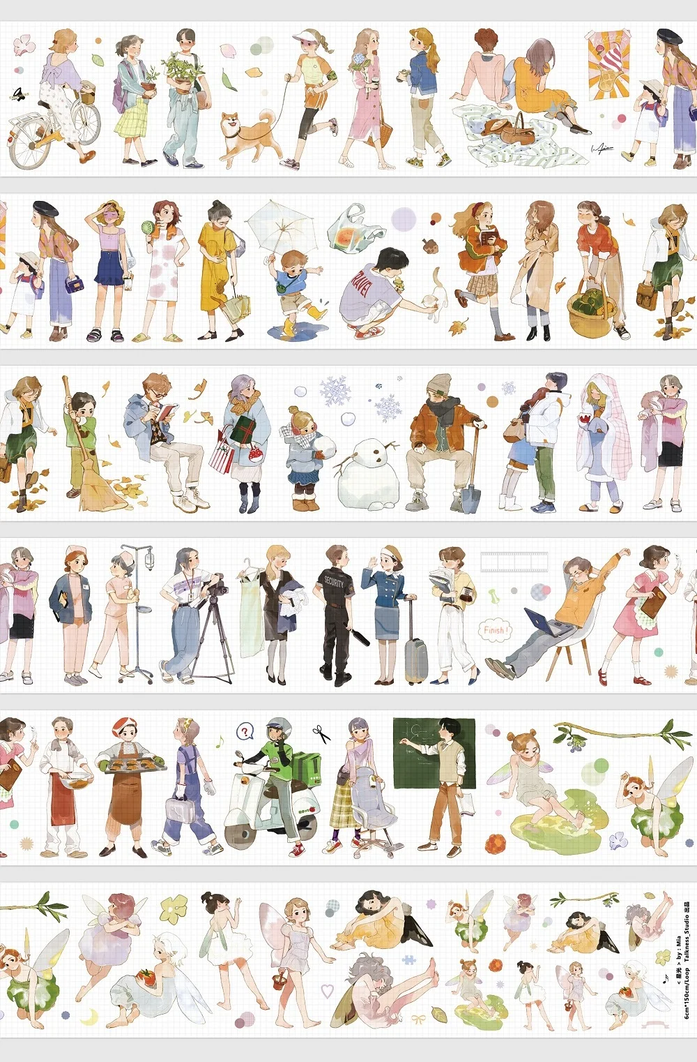 

1 Loop Talkeness New Transparent Masking Tape Washi Stickers for Scrapbooking Decoration Collage 10.19