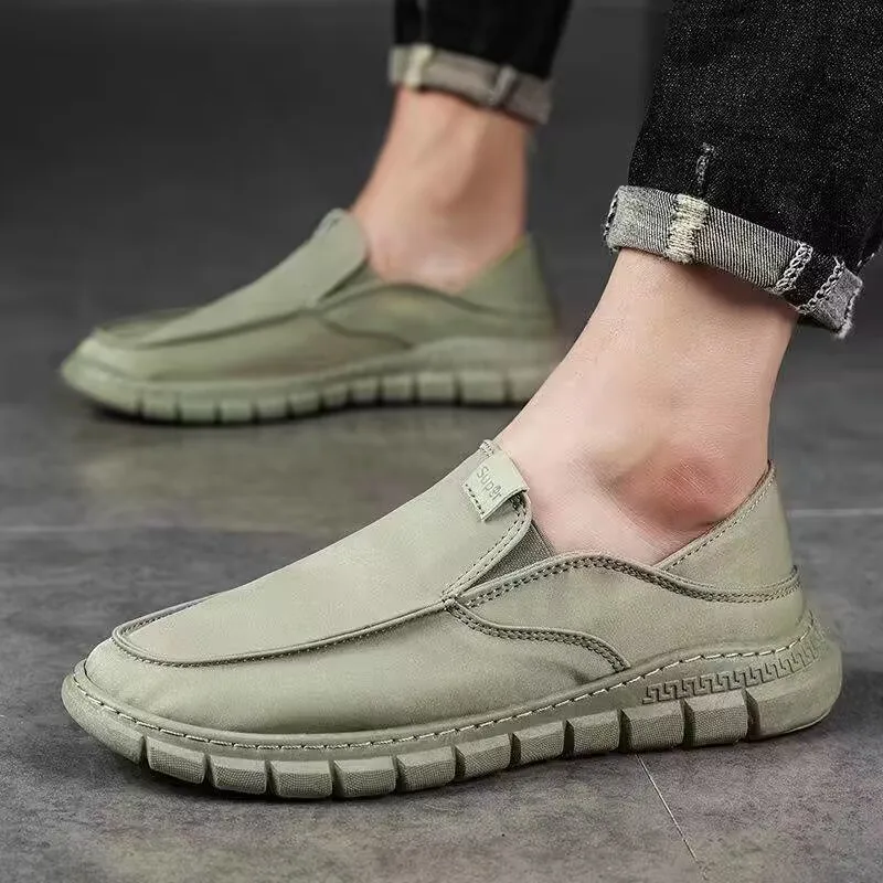 

2023 Men's Fashion Beijing Cloth Shoes Comfortable Breathable Canvas Feet Lazy Outdoor Leisure Soft Sole Light Shoes