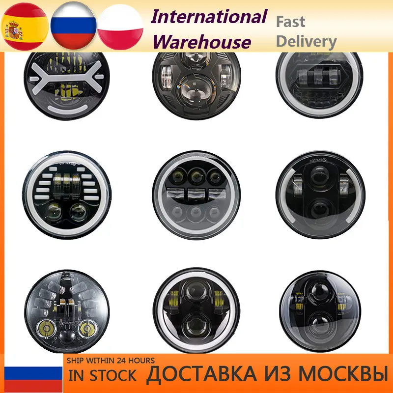 1 шт. 5 75 дюйма круглые светодиодные фары гало Угловые глаза мотоциклетные ходовые