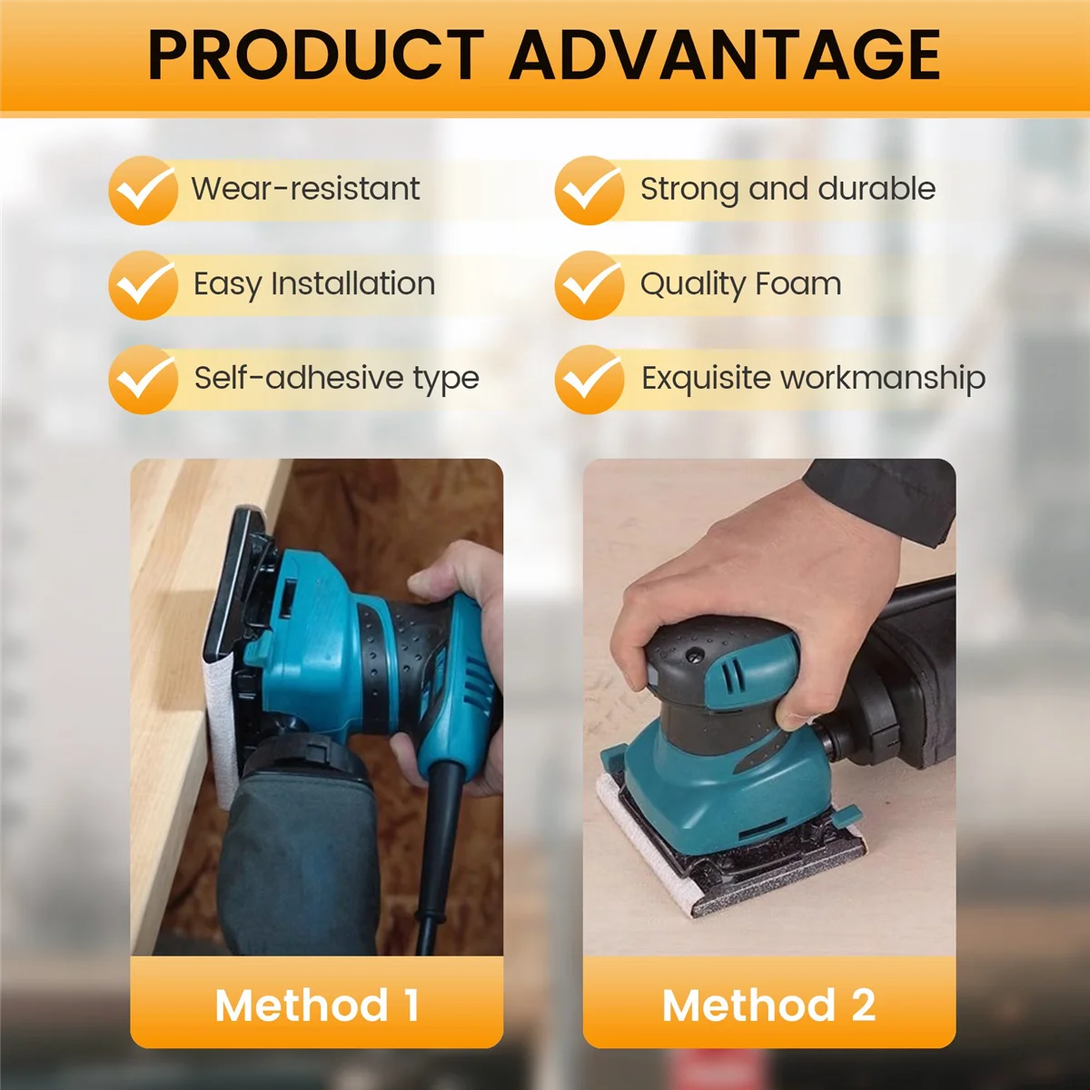 10 шт. самоклеящаяся пенопластовая часть шлифовальной машины задняя накладка