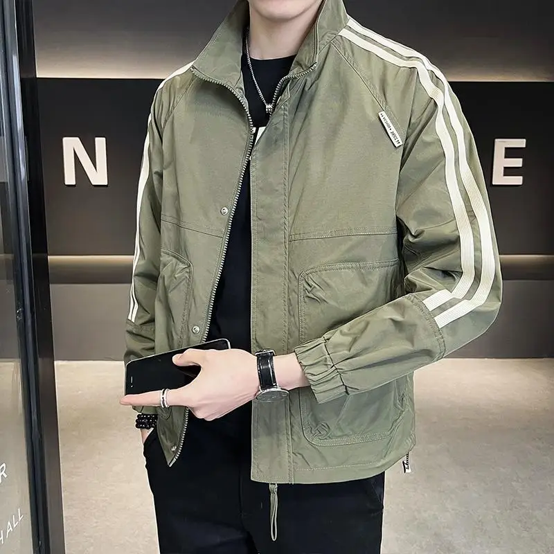 Мужская верхняя одежда на весну и осень новинка 2024 модная брендовая мужская