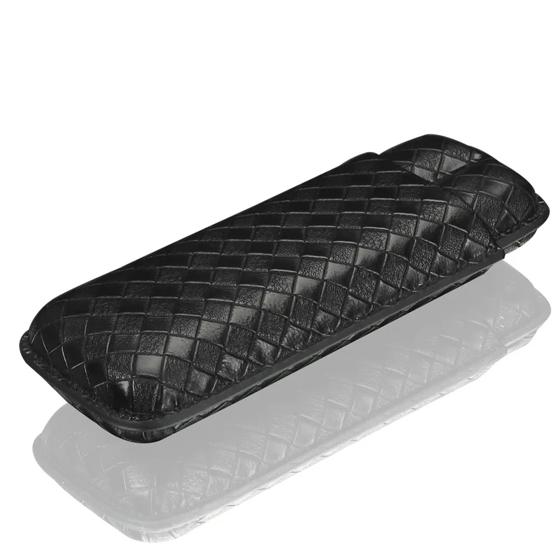 Кожаный материал портативный хьюмидор для сигар вмещает Две Сигары аксессуары