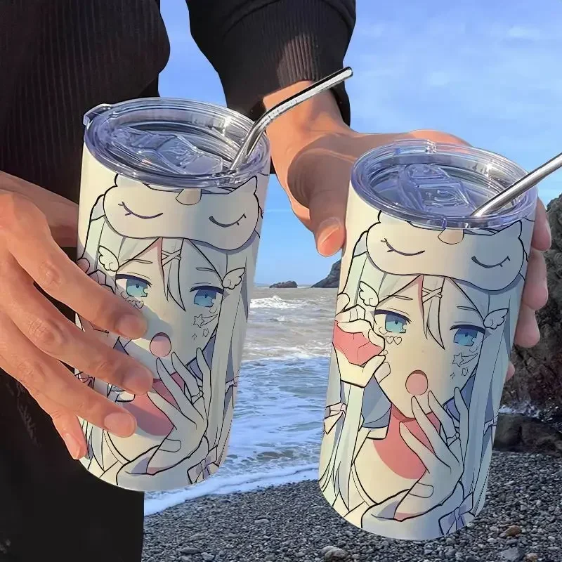 

Аниме Kamishiro Rui Yoisaki Kanade Akiyama Mizuki Asahina Mafuyu Термос Кружка Кофейная чашка Стаканы для воды из нержавеющей стали