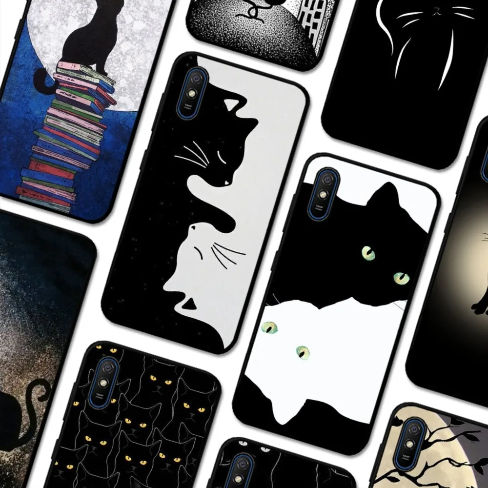 Black Cat чехол для телефона Redmi 5 6 7 8 9 10 Plus Pro A GO K20 K30 K40 F3 Fundas