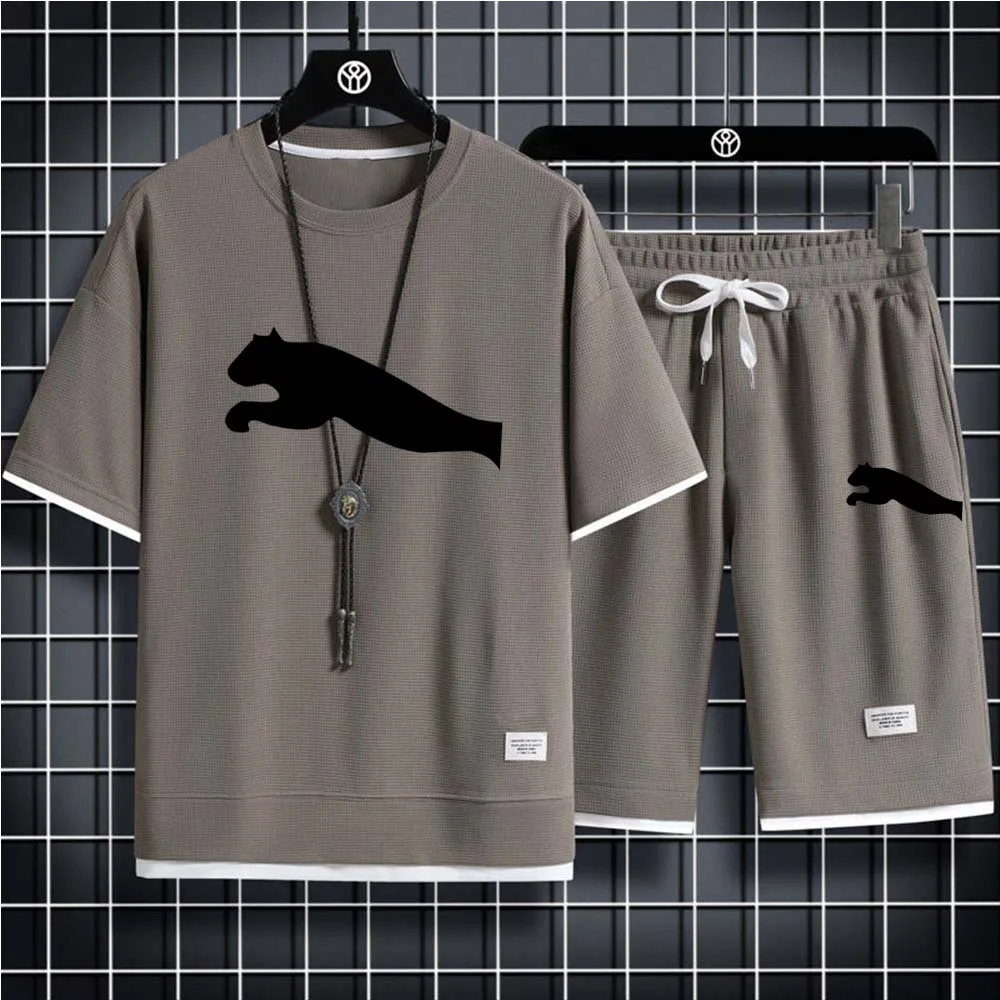 New Luxury Brand T-Shirts Men Clothing Designer Clothes Fashion Women Tees Sportswear Tops Shorts 2023 Summer 2 Piece Set