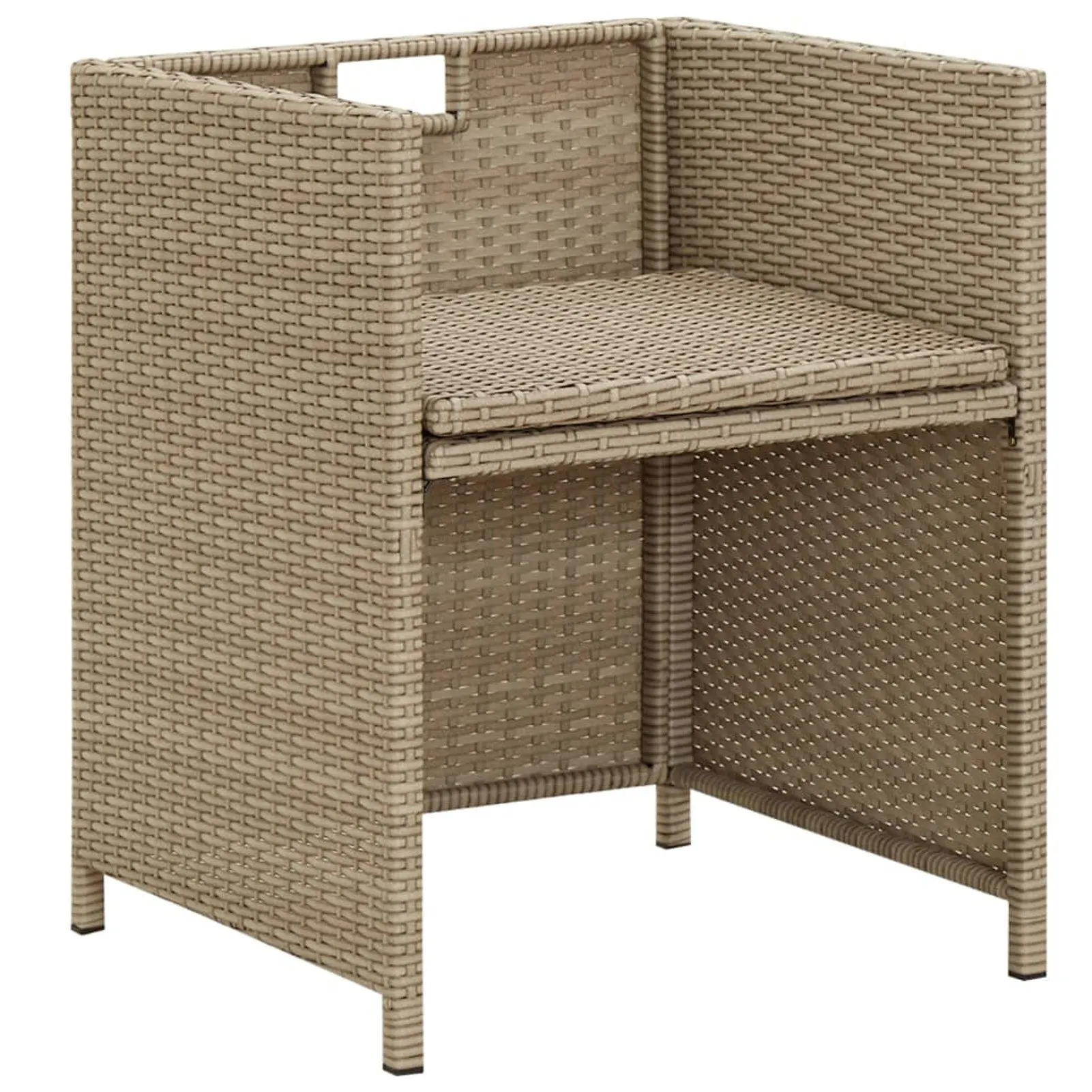 

Garden Chairs with Cushions 2 pcs Poly Rattan Beige