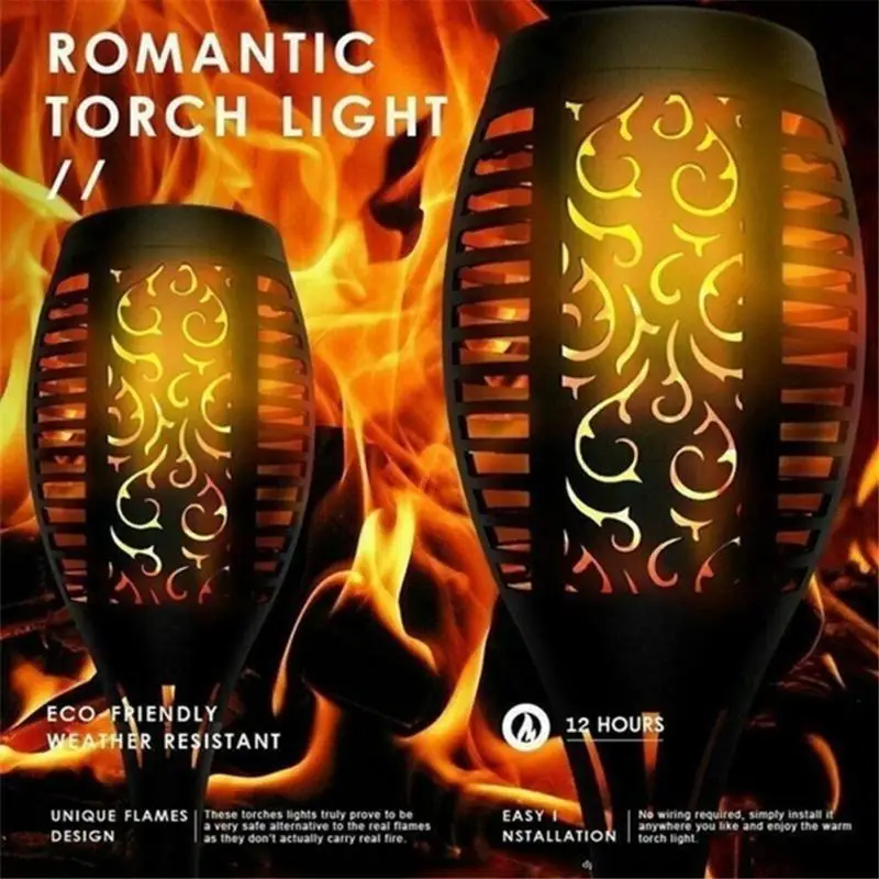 

Solar Flame Light Lawn Lamp Solar Lights Decoration For Garden Villa Yard Flame Ladder Walkway Pathway Lamps Outdoor Lighting