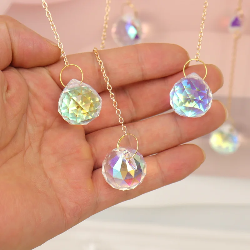 Handmade Heart Shaped Amethyst Gravel Sun Catcher Crystal Pendant Ornament Window Garden Lighting Decoration Hanging