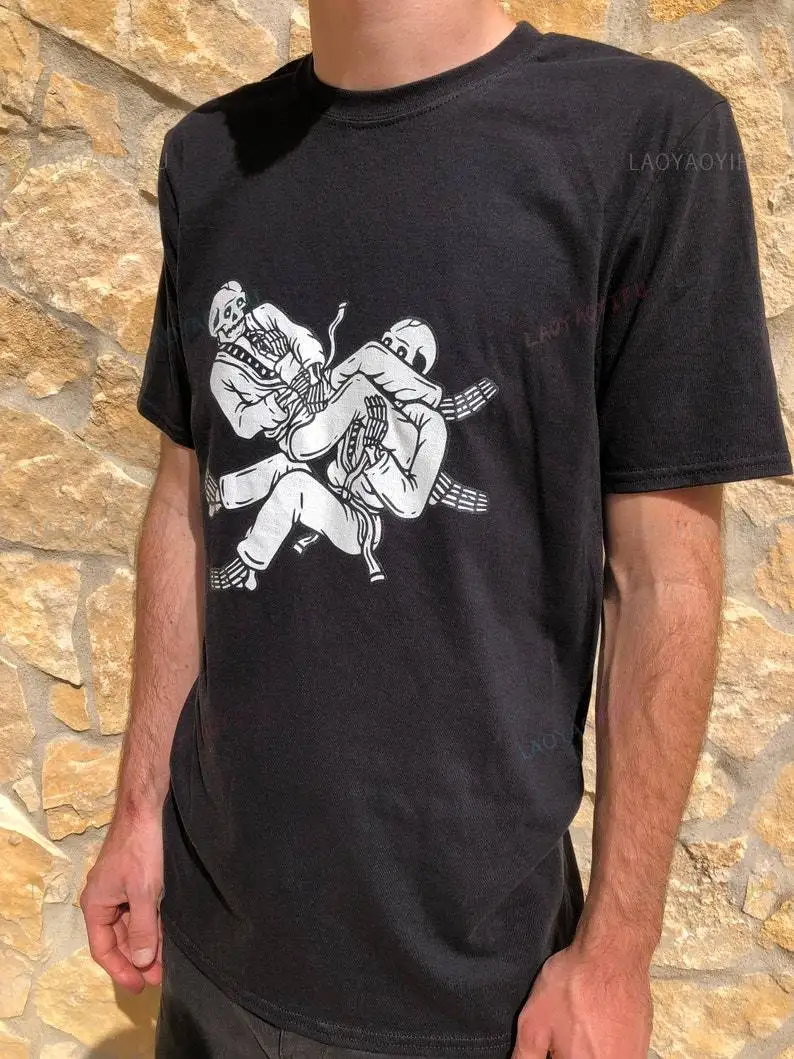 Бразильское джиу-джитсу скелет рука бар ММА BJJ незаменимые графические футболки