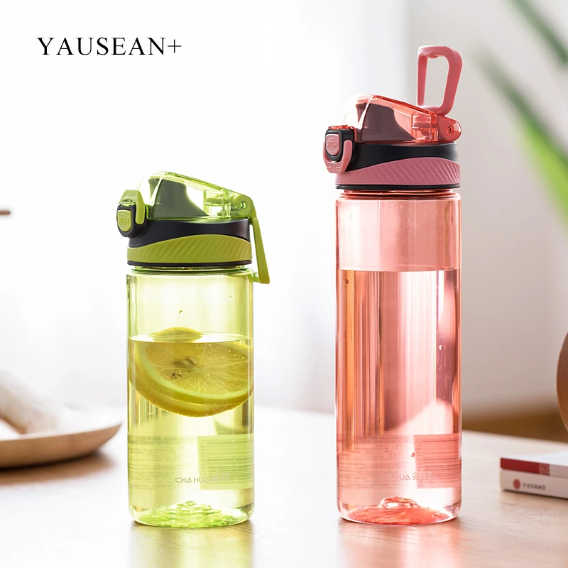 

One-Click Open Lid Water Bottle Men Women Sports Cup With Filter PP Plastic Cup Student Convenient To Carry Sealed Leak-proof