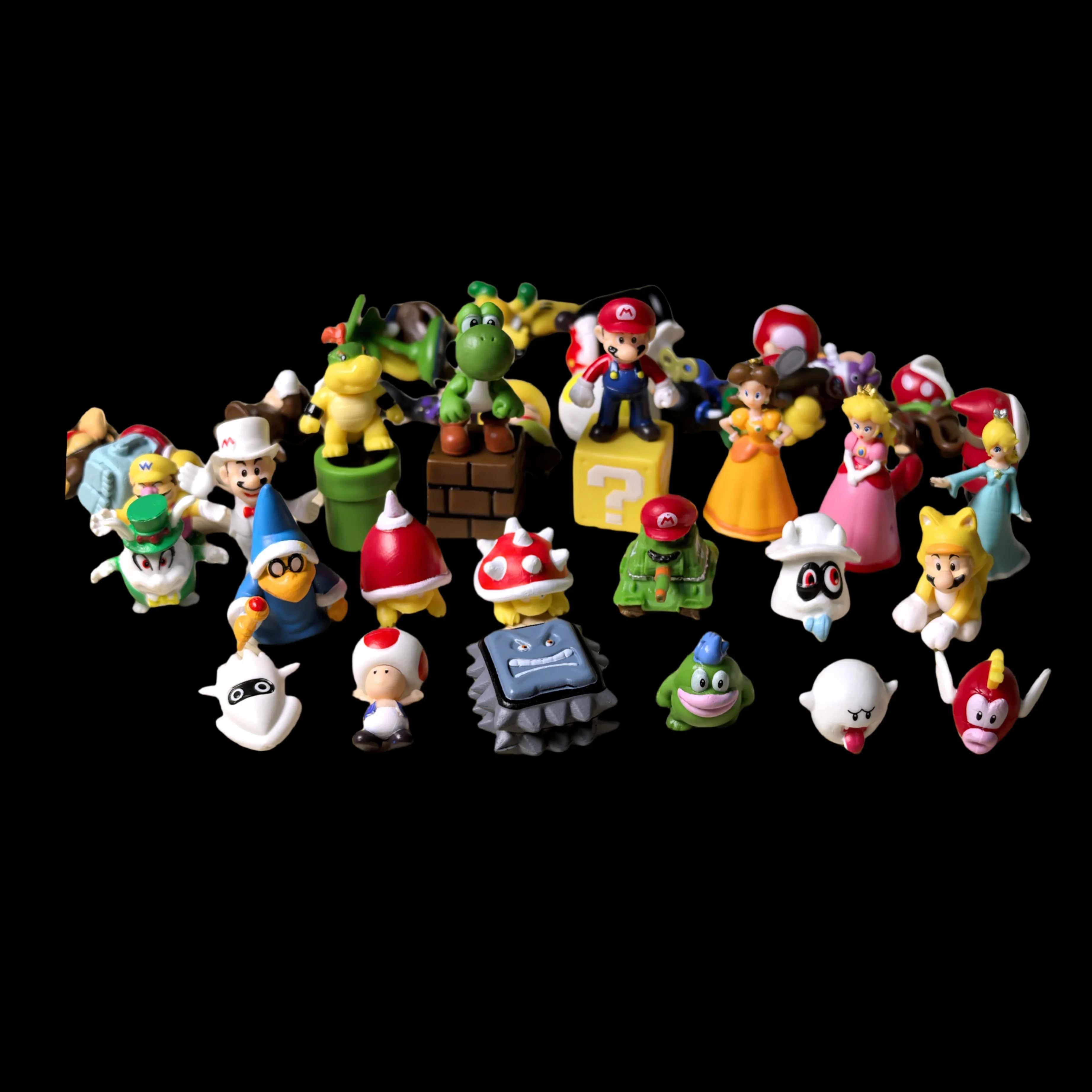 Фото 24 шт. Горячая новинка Super Mario Bros ПВХ Фигурка Игрушки Куклы Модель Набор Луиджи Йоши Осел Конг Гриб для детей подарки на день рождения №3